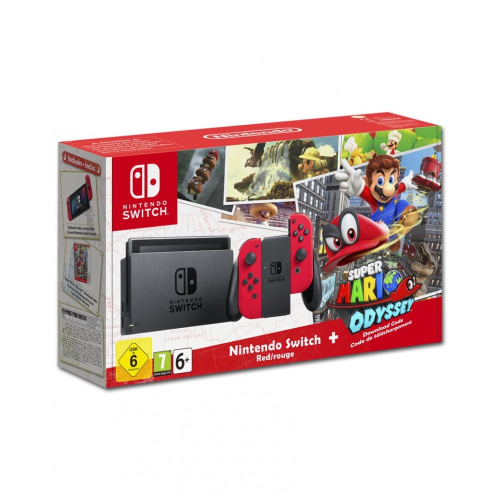 Nintendo Switch - Super Mario Odyssey Set -Red- sofort Lieferbar CH Version NEUelease